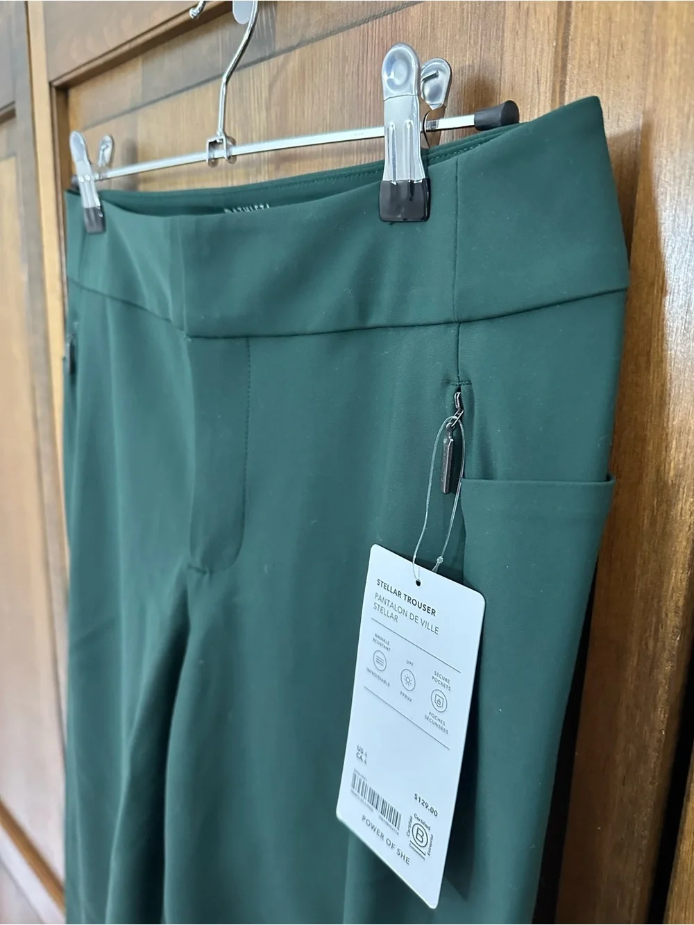 Athleta Womens Stellar Trouser - Deep Green Performance Chinos